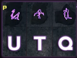 The three rune symbols to shoot at the Beach teleportal